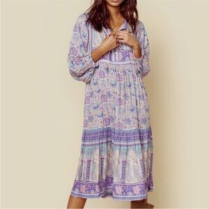 Bohemian hippie midi dress